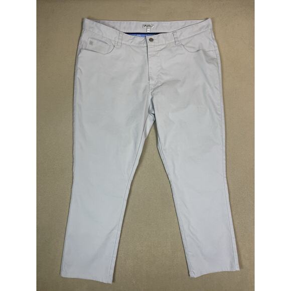 Peter Millar Pants Mens 40x32 Beige Performance 5 Pocket Classic Fit Mid Rise
